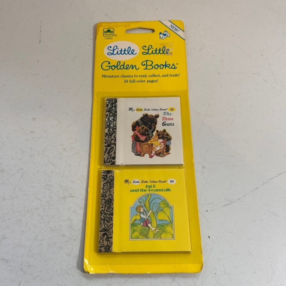 Vintage 1991 Little Little Golden Books Miniature Set Three Bears Jack Beanstalk